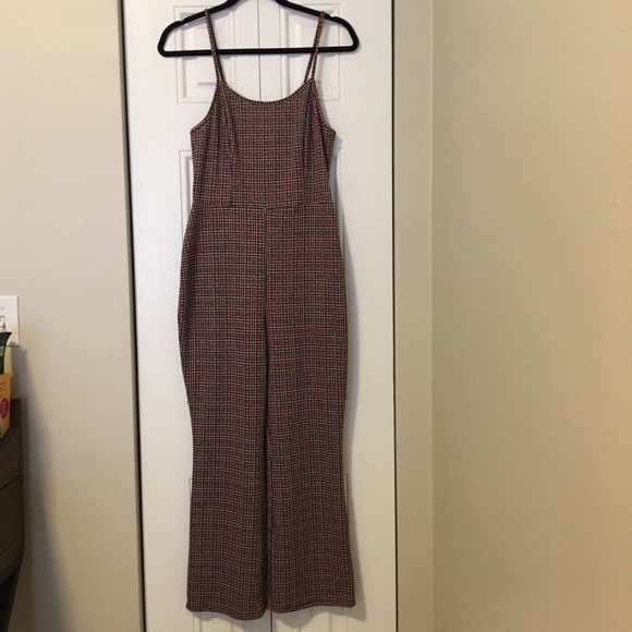 target plaid jumpsuit